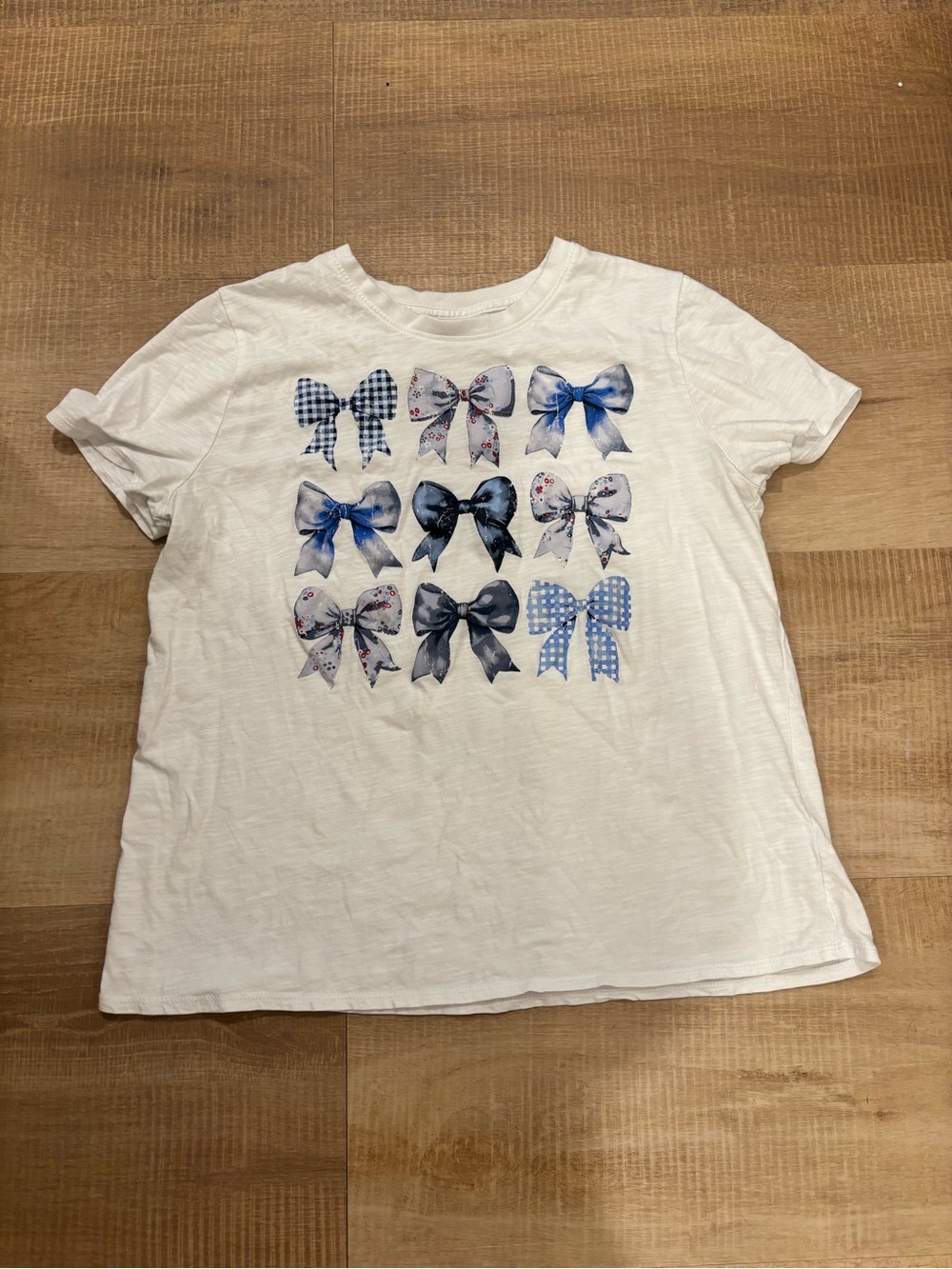 Tee with Blue Bows